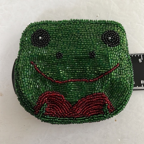 Vintage Beaded Frog Change Purse - Picture 4 of 4